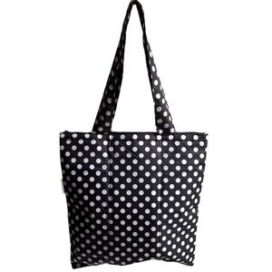 Sachi Polka Dot Insulated Zippered Tote Bag